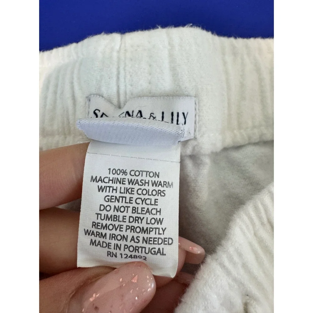 Serena Lily Pajama Pants Womens Large Cotton‎ Coastal Minimalist Cottagecore